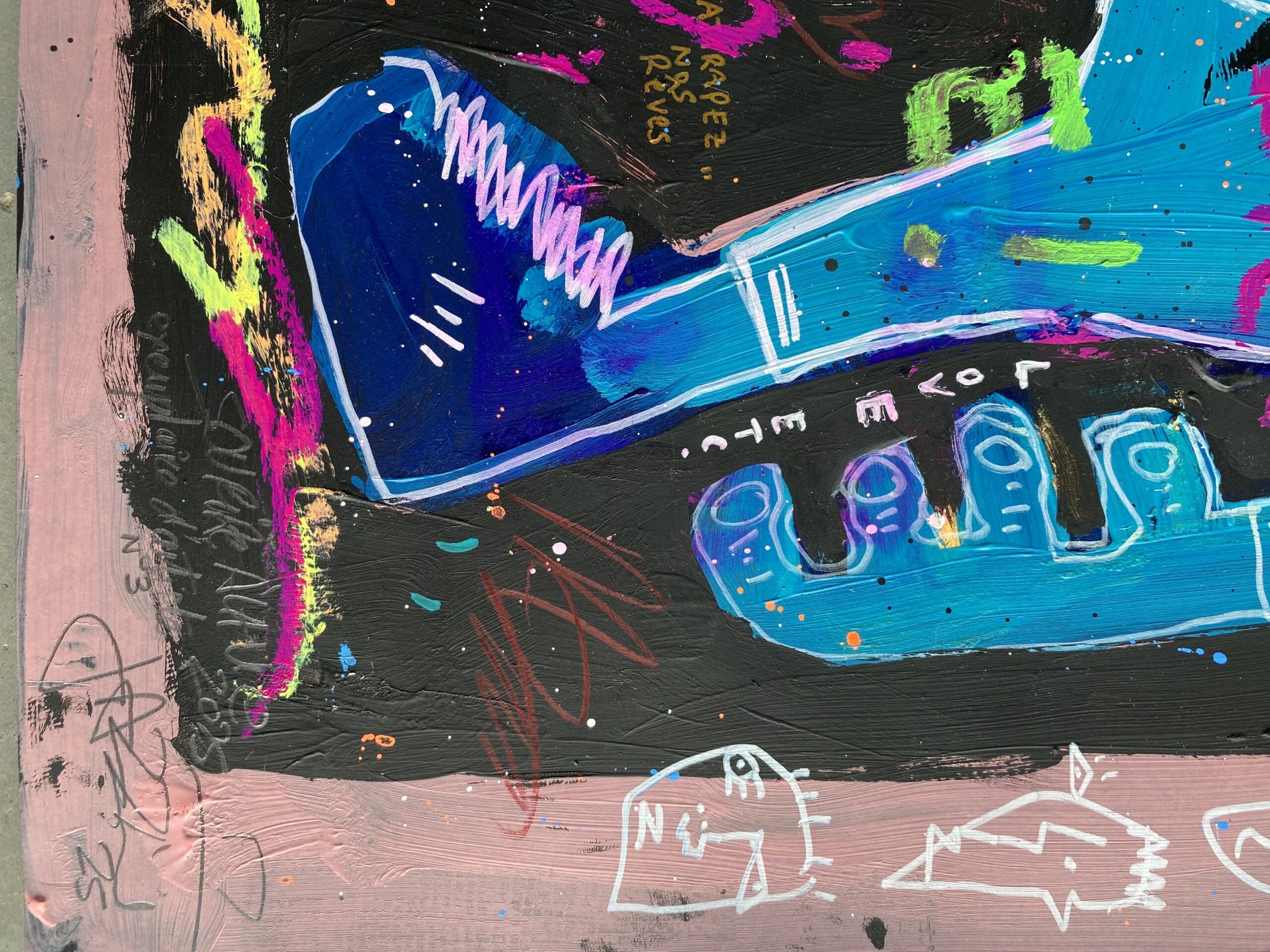 Sourire à la vie – Peinture de Jazzu (2025), sérigraphie rehaussée à la main