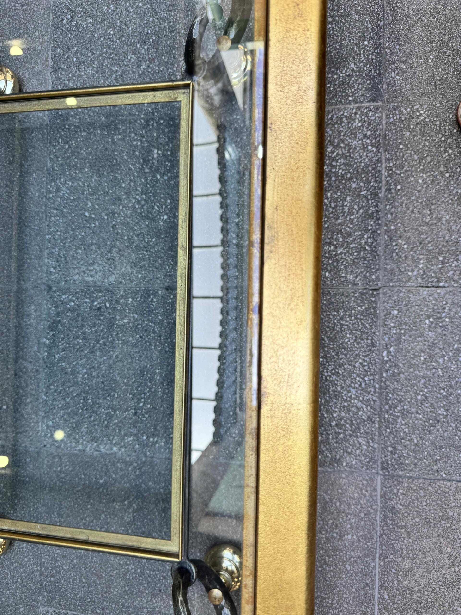 Table basse Banci Firenze en verre et fer forgé – Italie, années 1980