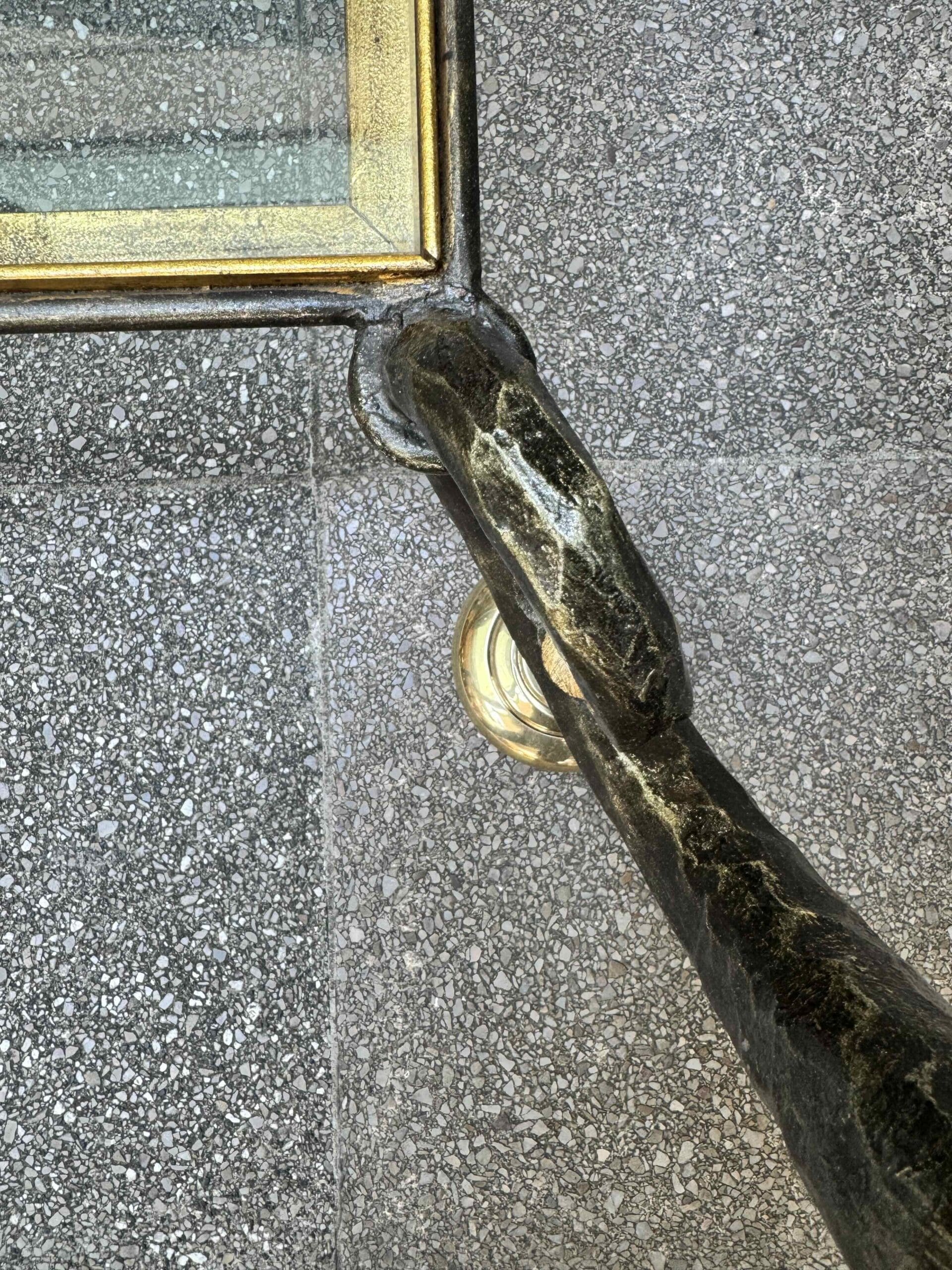 Table basse Banci Firenze en verre et fer forgé – Italie, années 1980