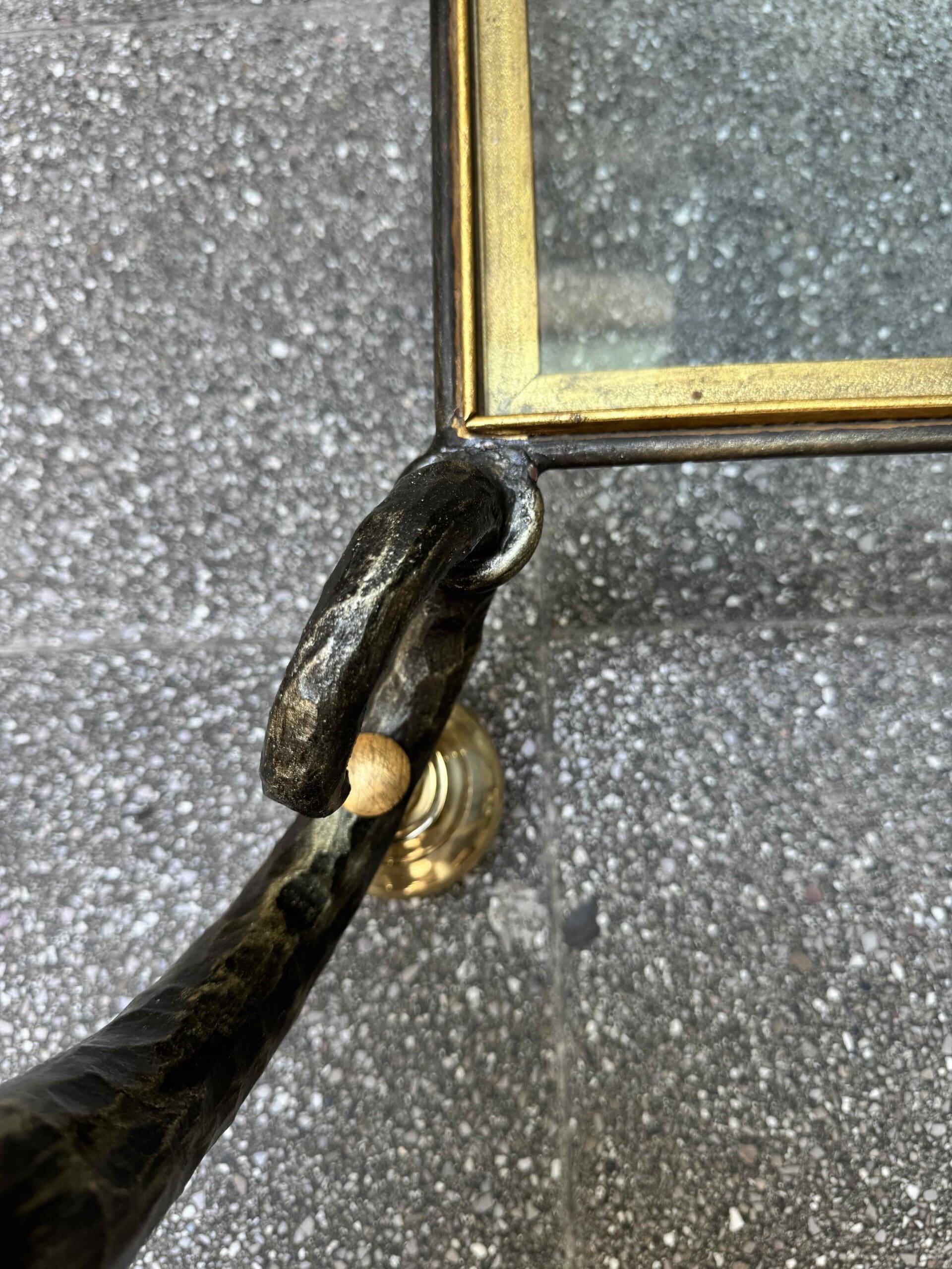 Table basse Banci Firenze en verre et fer forgé – Italie, années 1980