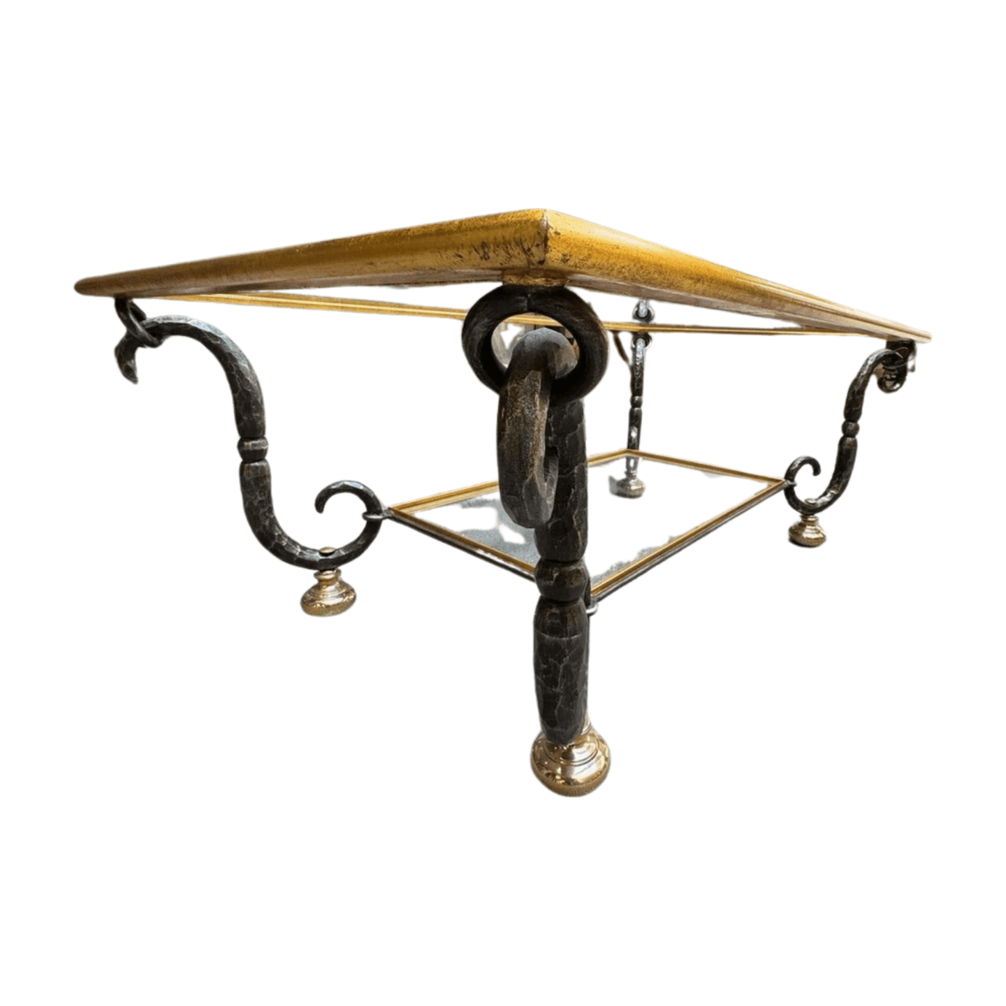 Table basse Banci Firenze en verre et fer forgé – Italie, années 1980