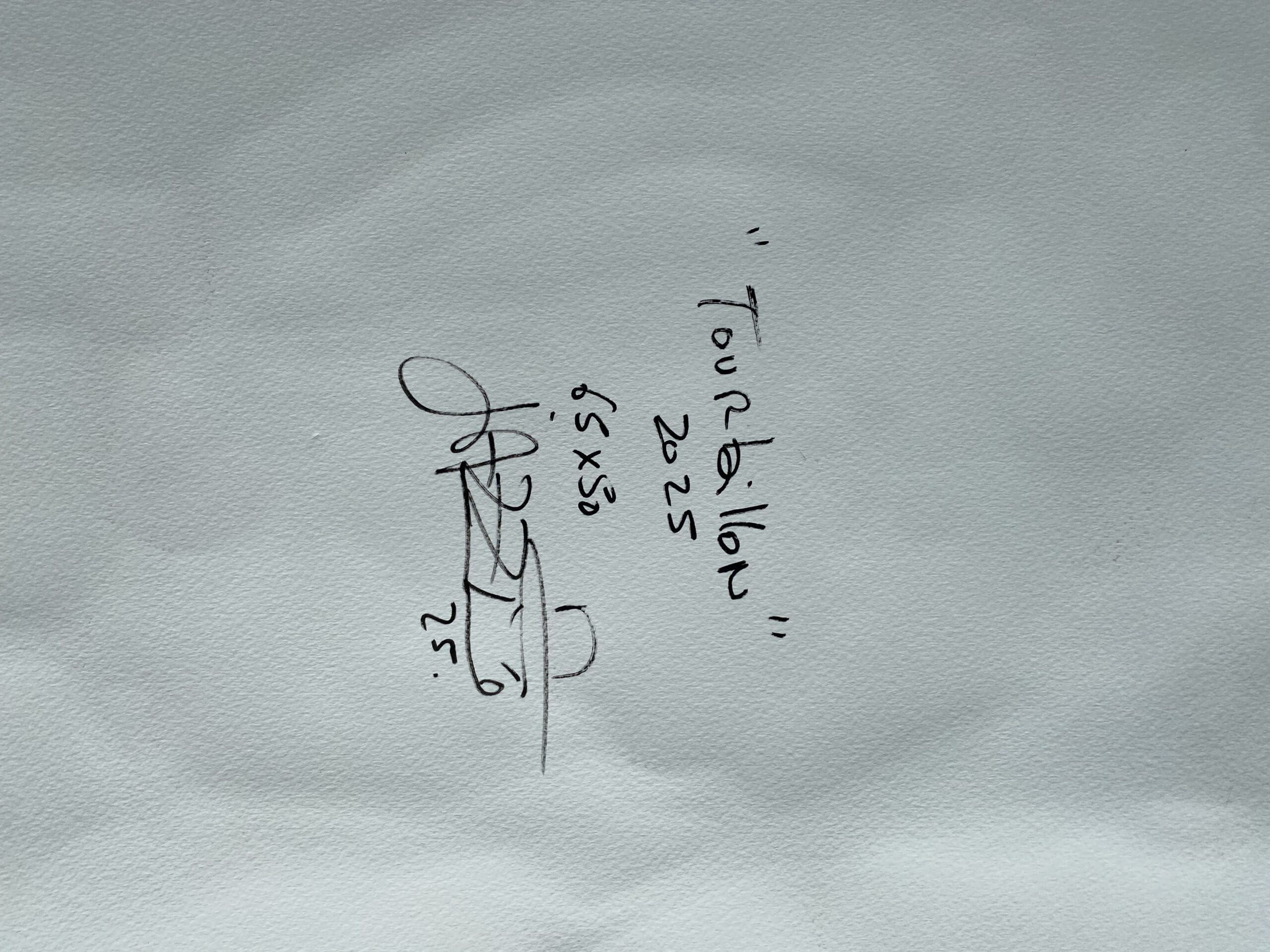 Tourbillon – Peinture de Jazzu (2025), techniques mixtes sur papier