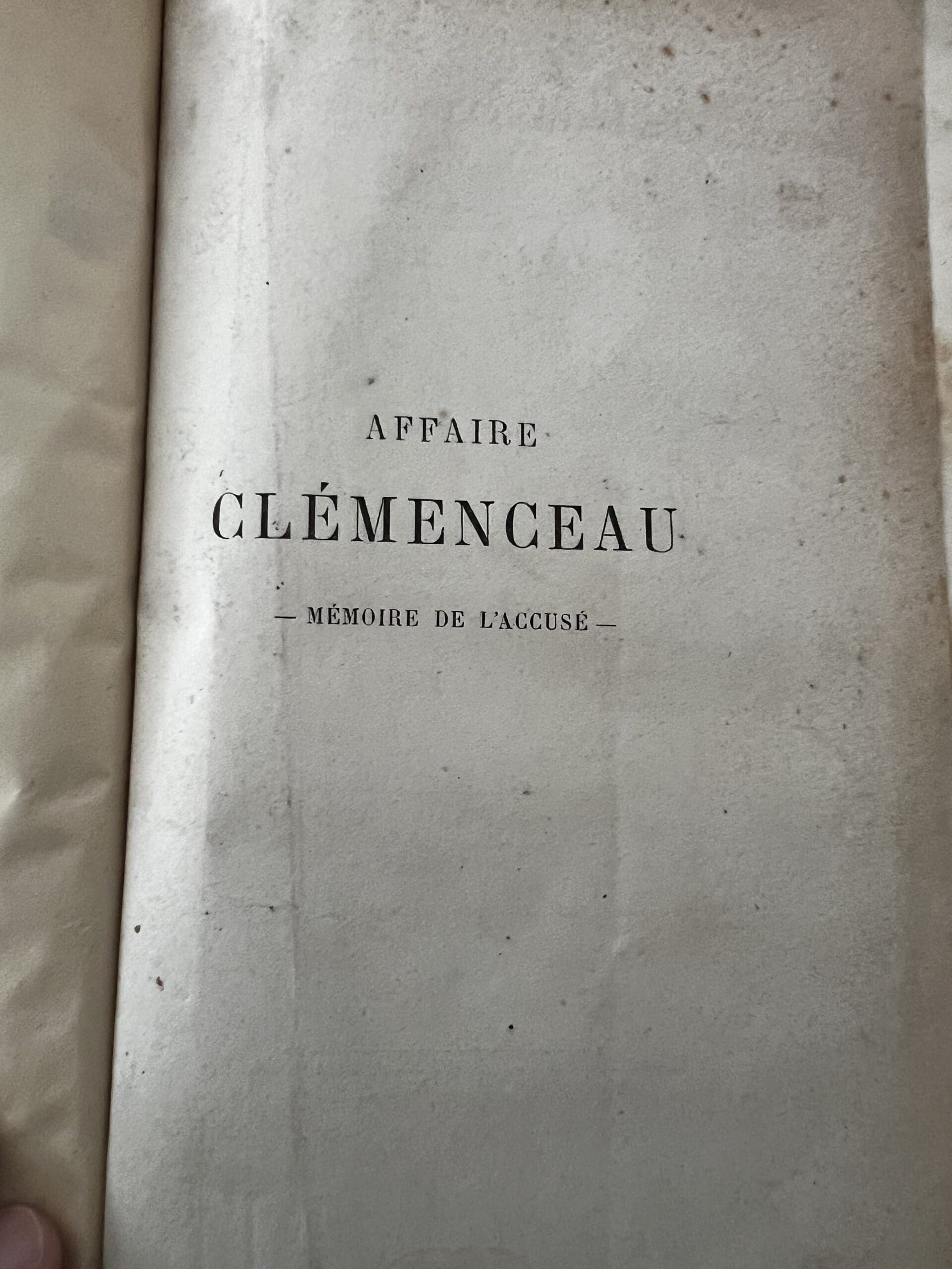 Affaire Clémenceau par Alexandre Dumas fils, édition Michel Lévy, 1866 (5e édition)
