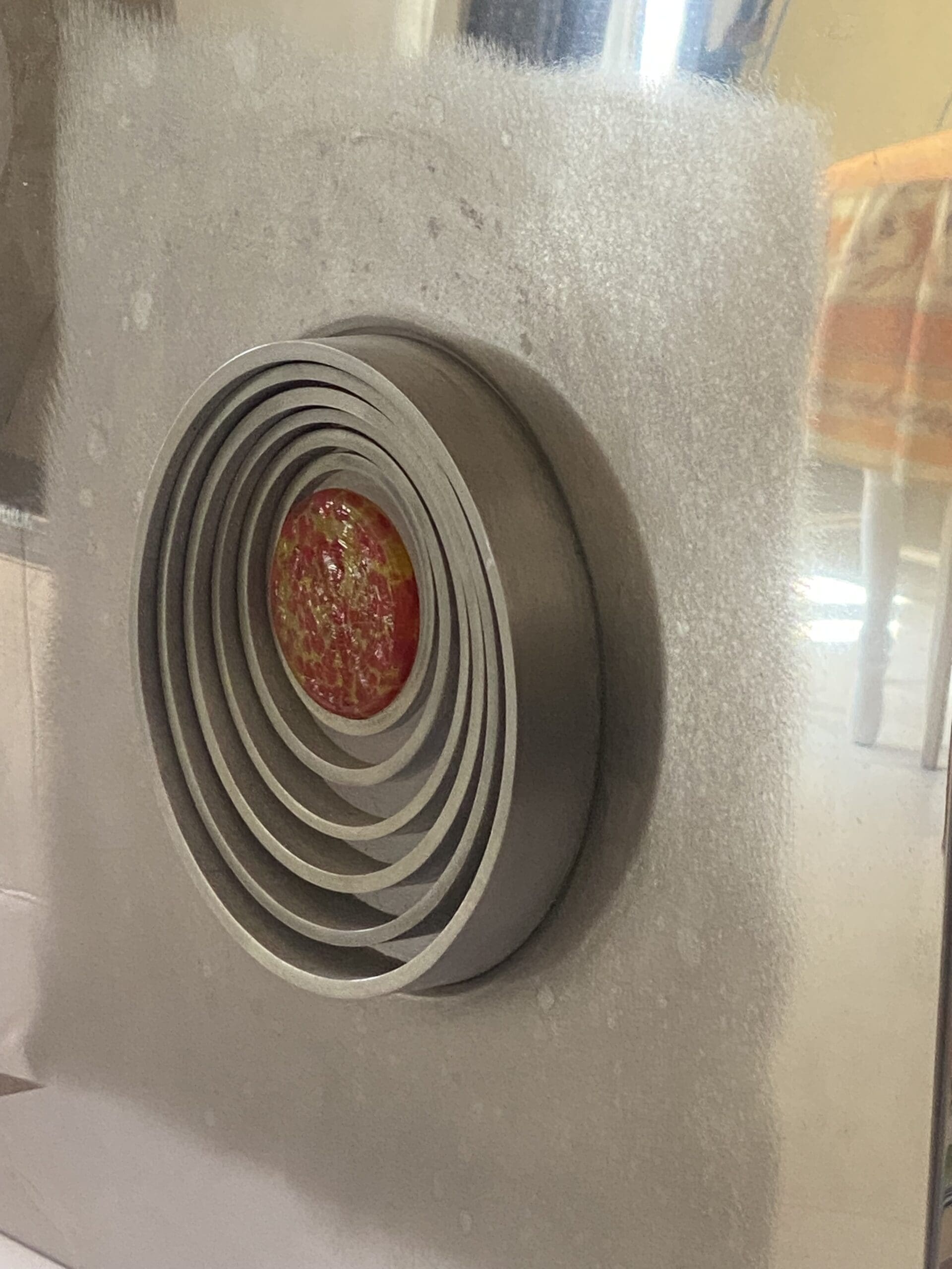 Applique Angelo Brotto en acier poli et verre Murano — Édition Esperia, 1970