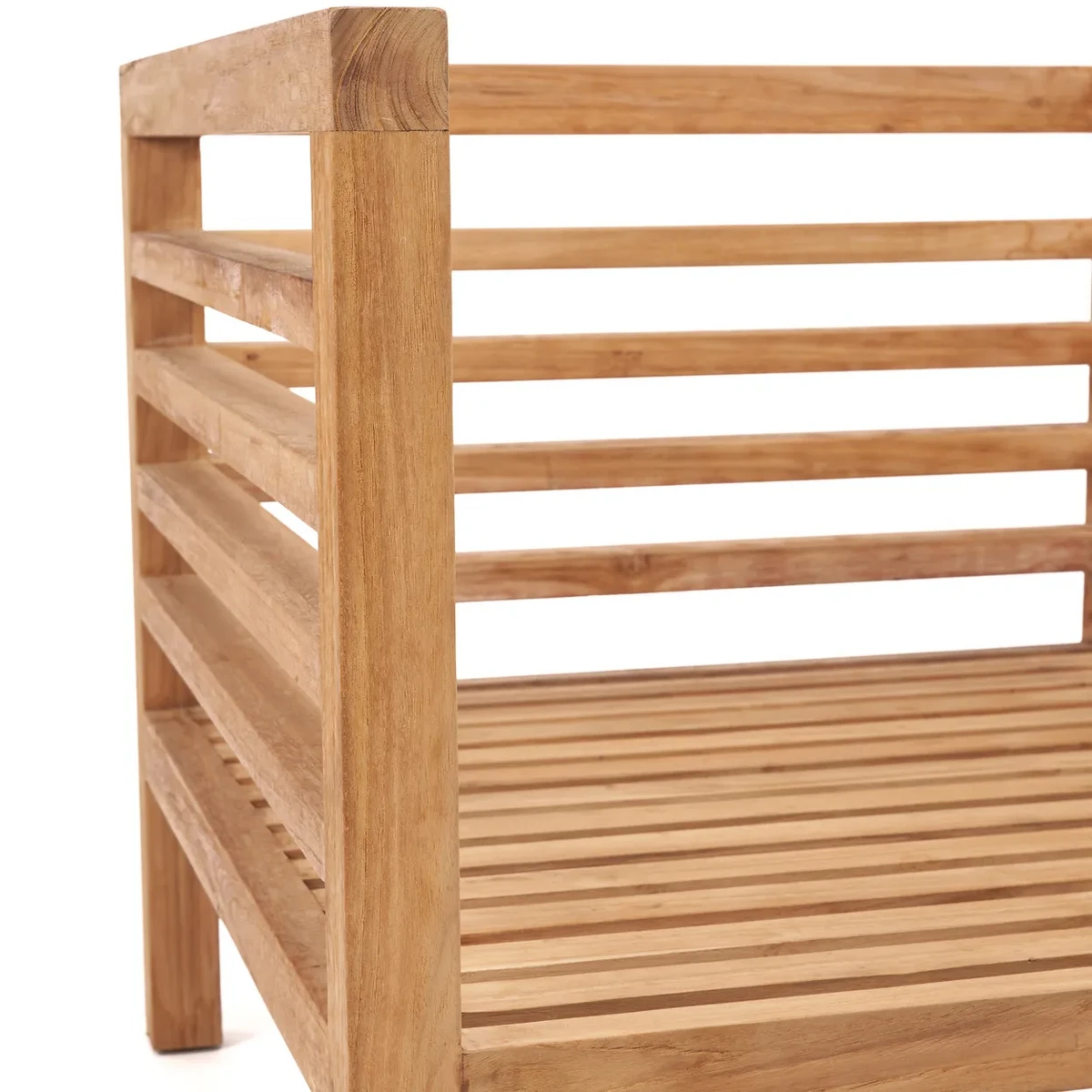 Fauteuil modulaire Moyo – Élégance en teck pour extérieur contemporain (pièce neuve)