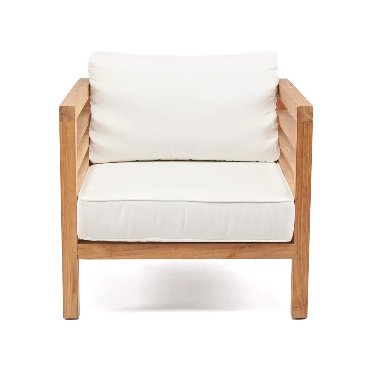 Fauteuil modulaire Moyo – Élégance en teck pour extérieur contemporain (pièce neuve)