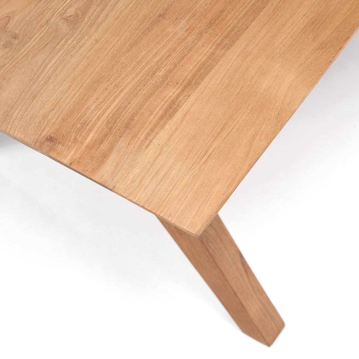 Table à manger en teck recyclé – Artisanat responsable Sainte Croix (pièce neuve)