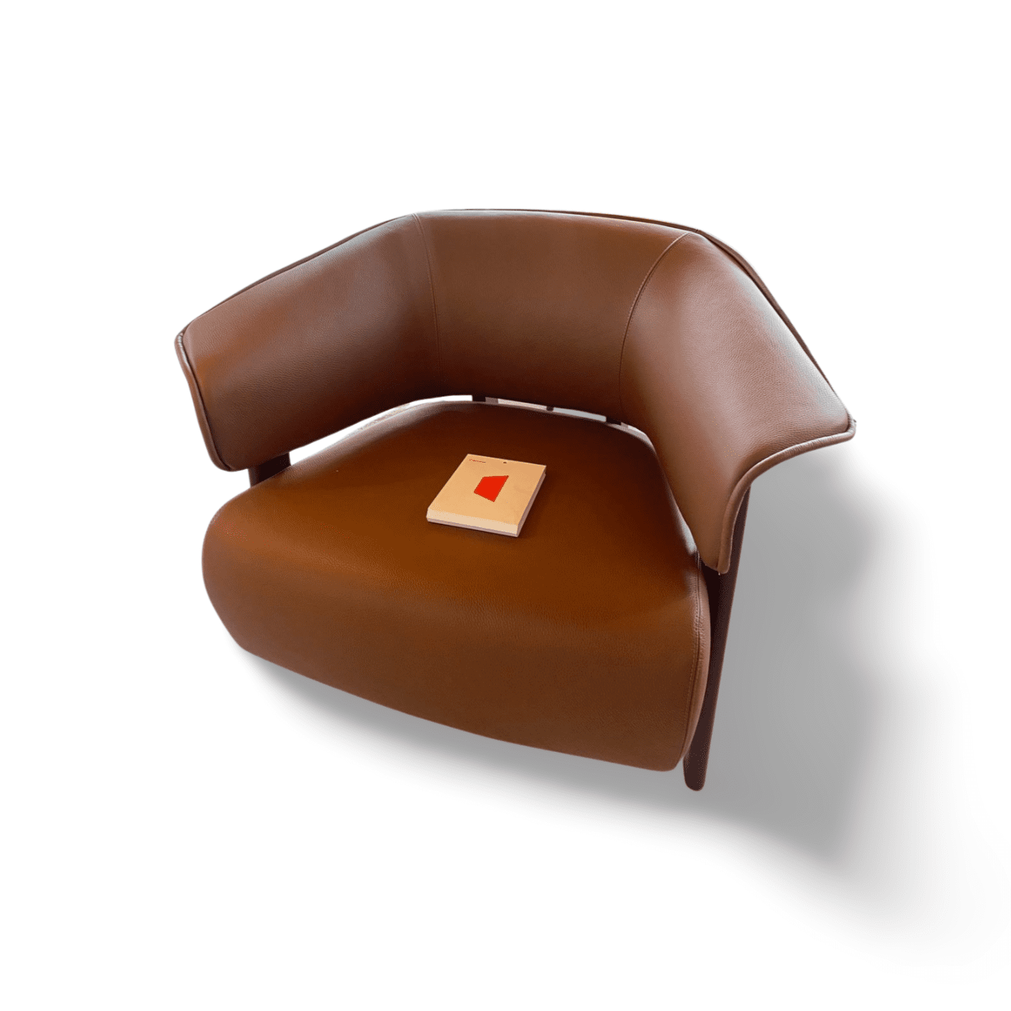 Fauteuil Patricia Urquiola « Back-Wing » en cuir naturel et noyer – Édition Cassina (neuf)