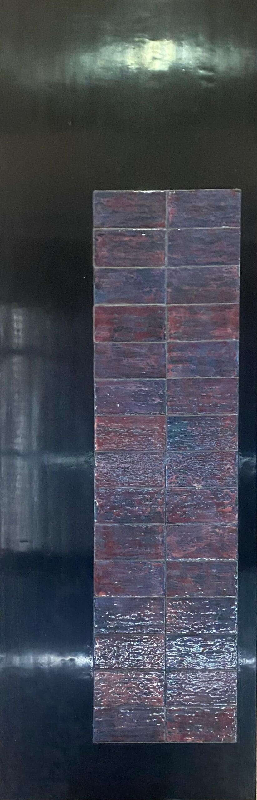 Table basse Joaquim Tenreiro en bois laqué et céramique émaillée, Brésil, années 1970