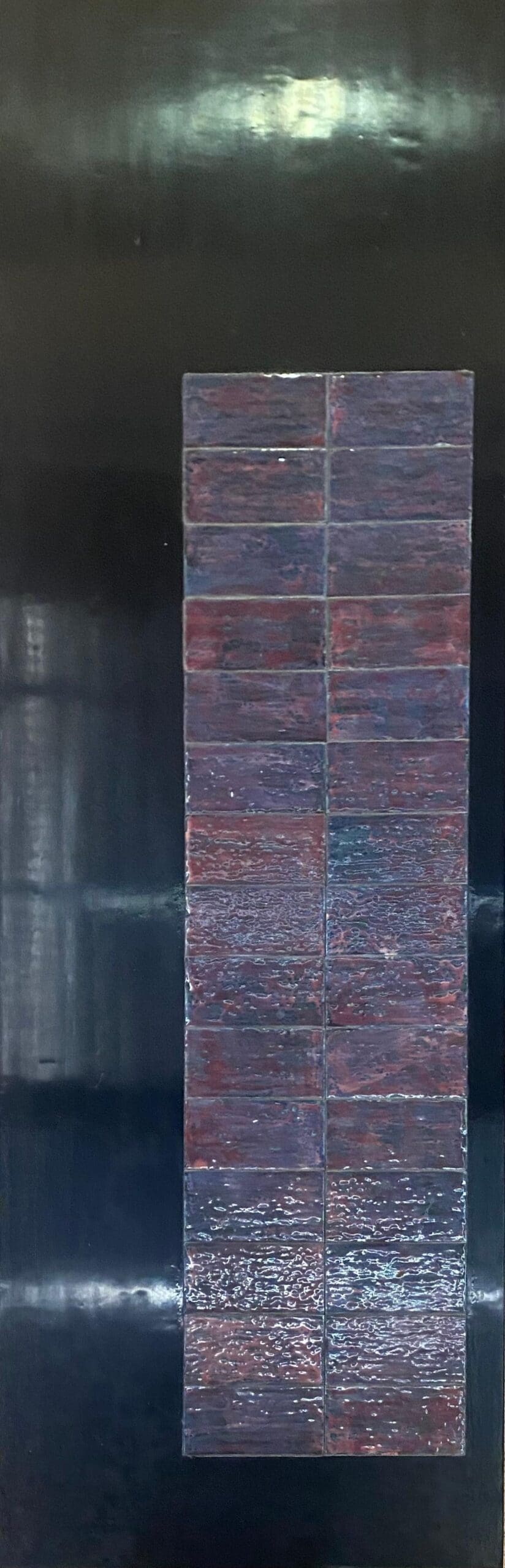 Table basse Joaquim Tenreiro en bois laqué et céramique émaillée, Brésil, années 1970