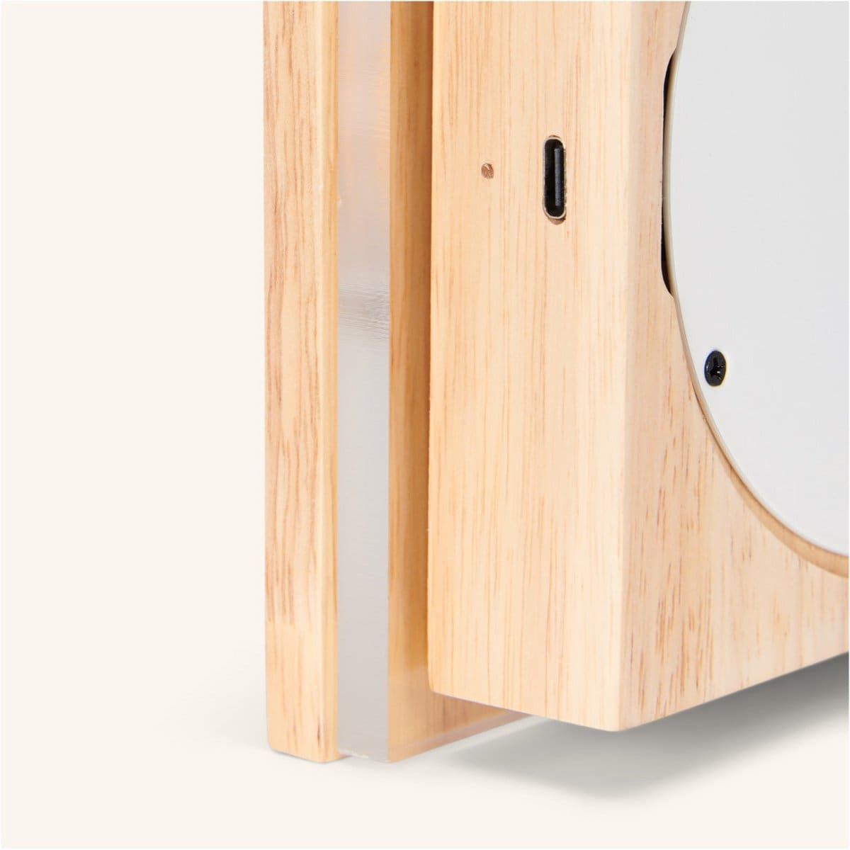 Lampe murale sans fil rechargeable en bois brun clair – Design minimaliste, dimmable et artisanal (pièce neuve)