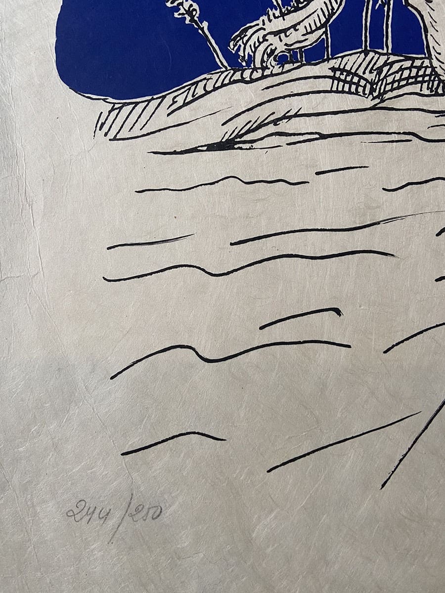 Les songes drolatiques de Pantagruel bleu – Lithographie Salvador Dalí signée, 1973