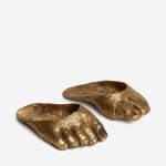 Claude Lalanne – Paire de vide-poches Pied d’enfant en bronze doré, années 1980