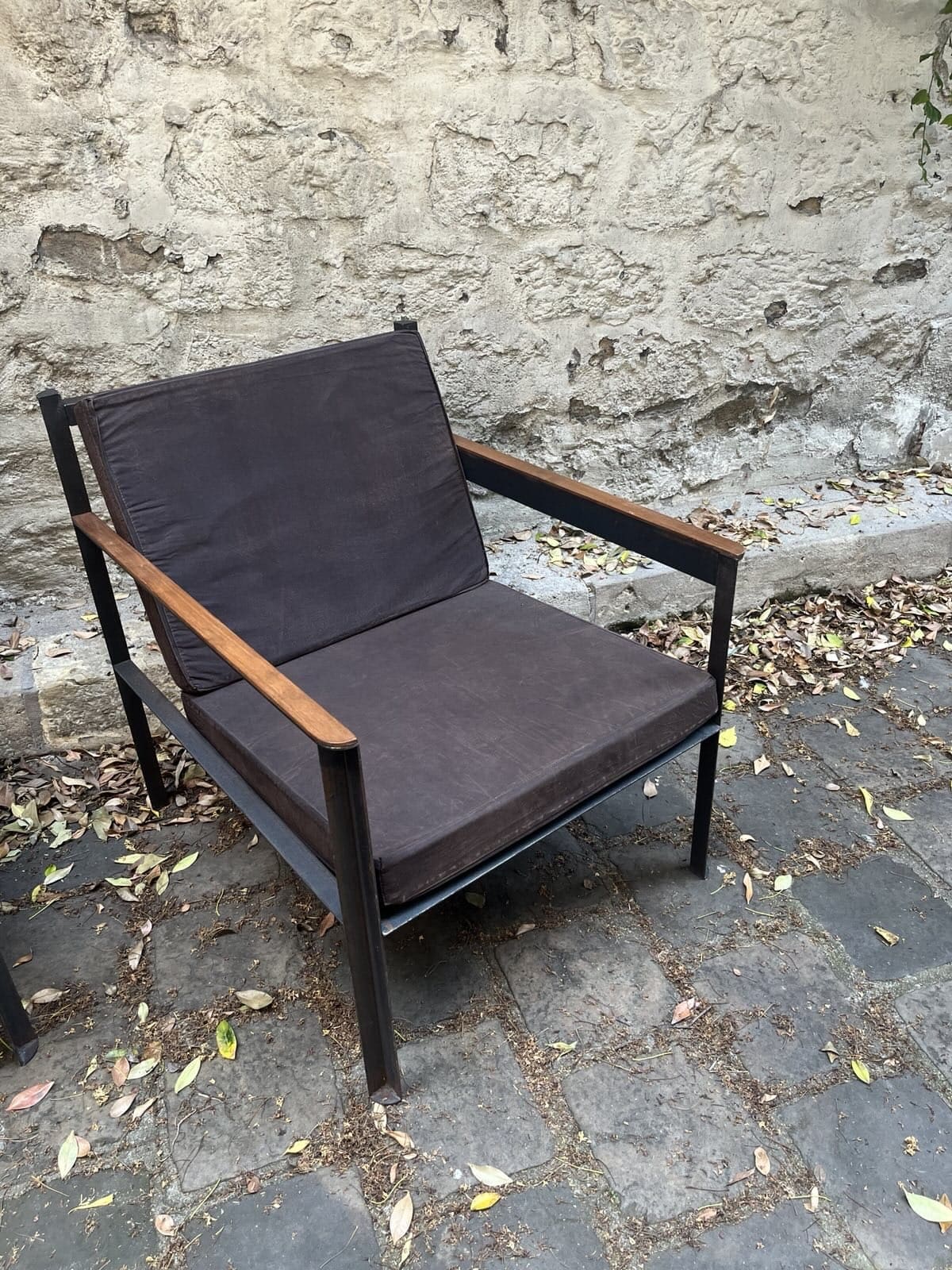 Ensemble de 4 fauteuils Heerenhuis Cargo + table basse – Design industriel haut de gamme