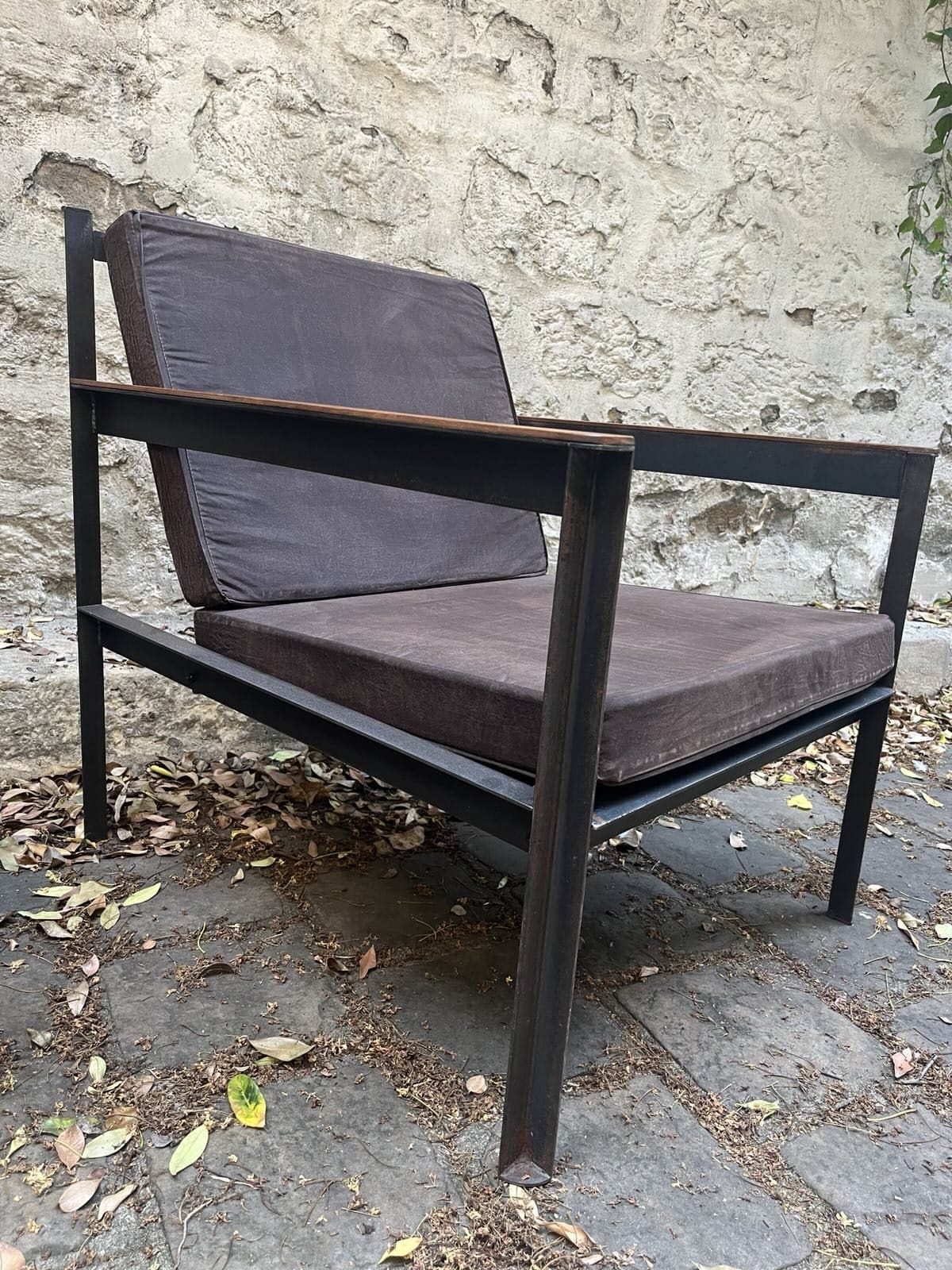 Ensemble de 4 fauteuils Heerenhuis Cargo + table basse – Design industriel haut de gamme