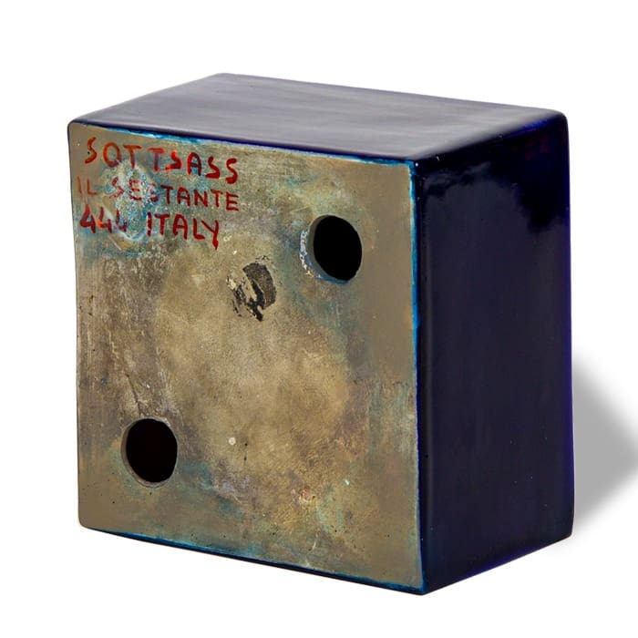 Ettore Sottsass – Vide-poche mod. 444 en céramique bleue, Il Sestante, 1960