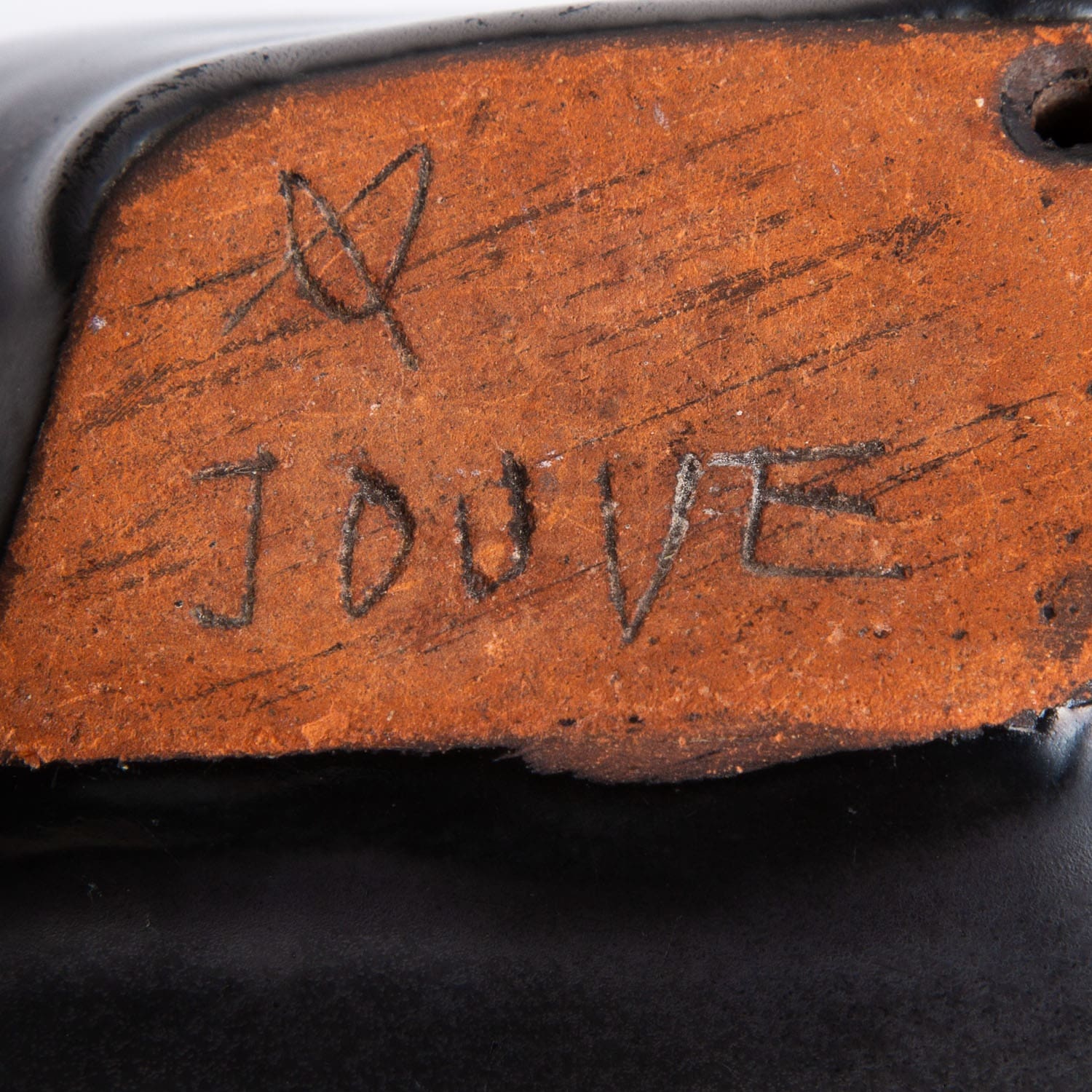 Vide-poche sculptural en céramique noire – Georges Jouve, circa 1950