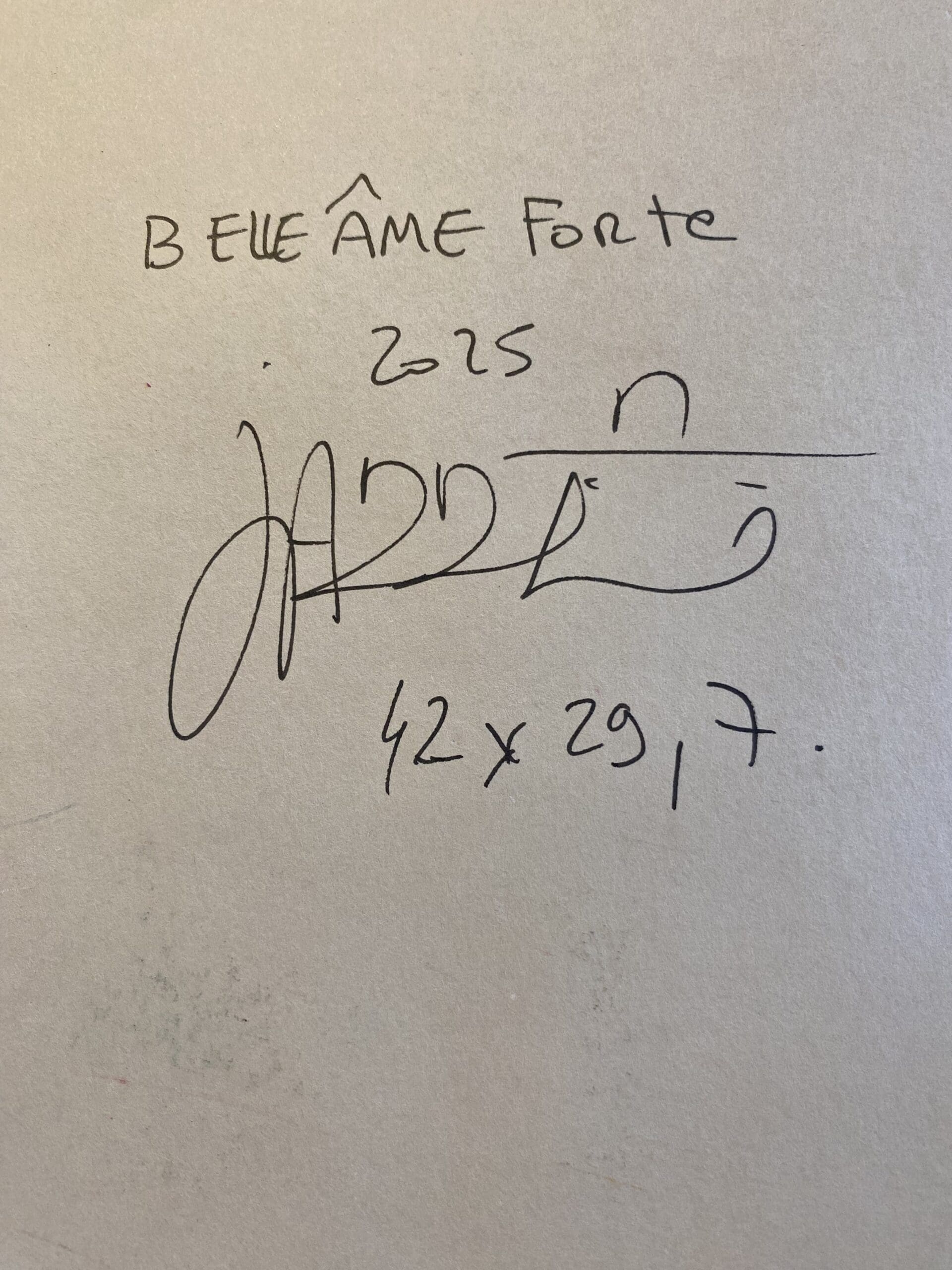 Jazzu – Belle âme forte (2025) | Tableau original à l’acrylique sur papier fort