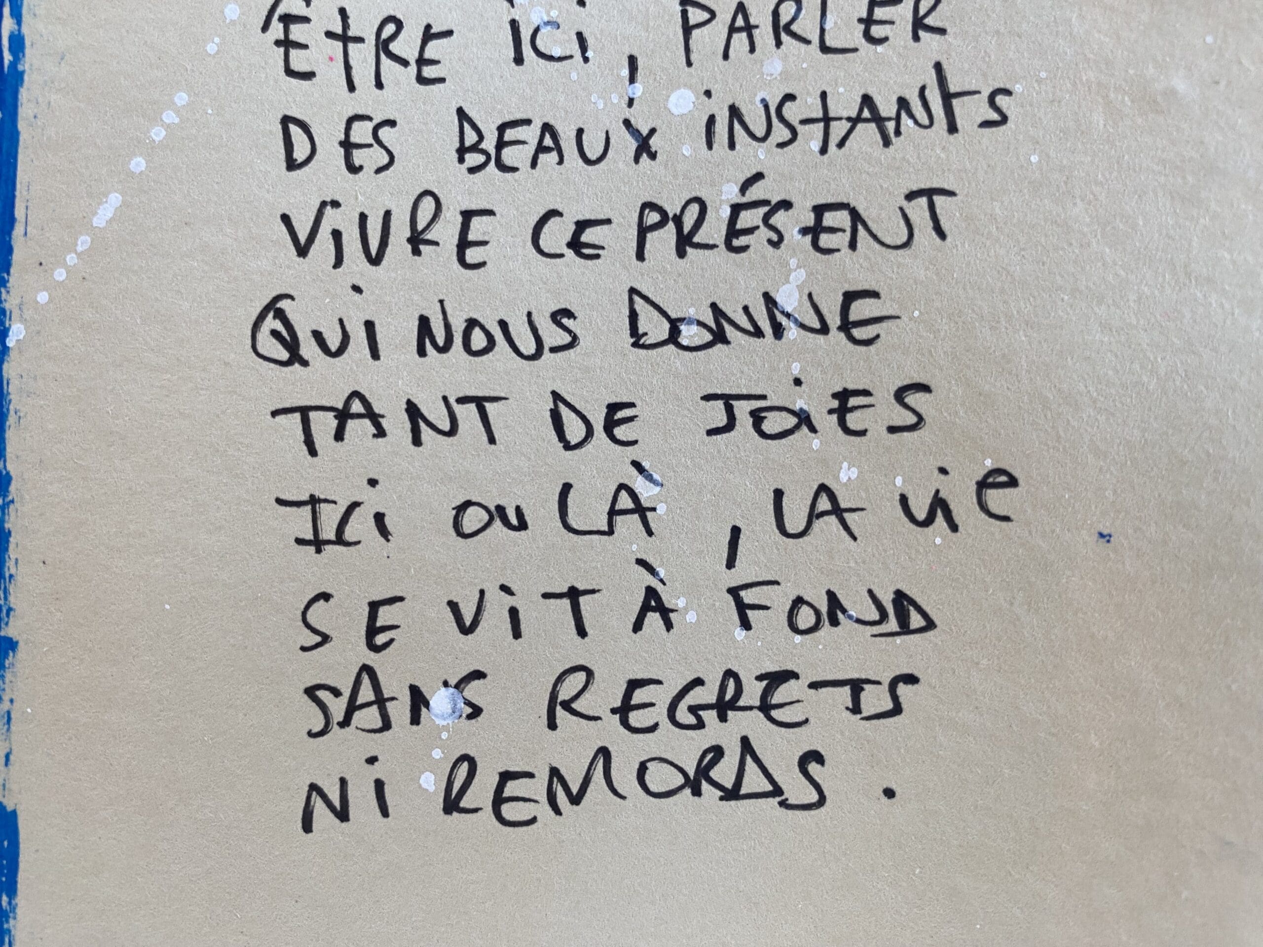 Jazzu – Être ici vivant (2025) | Tableau original à l’acrylique sur papier