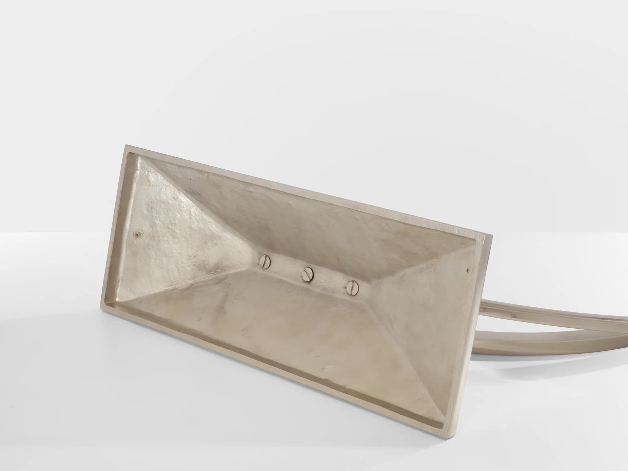 Miroir Maison Dominique en métal nickelé – Domin & Genevrière, Art déco, 1930