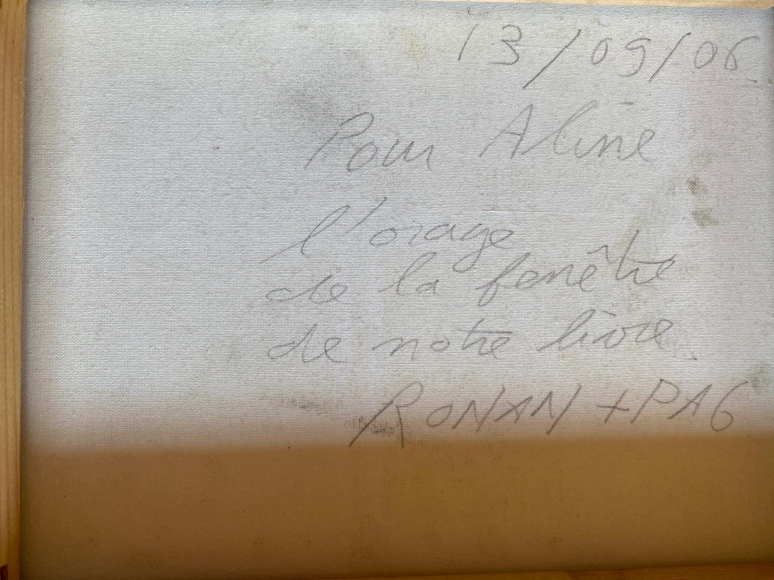 Ronan Barrot – L’orage de la fenêtre de notre livre, huile sur toile signée, 2006