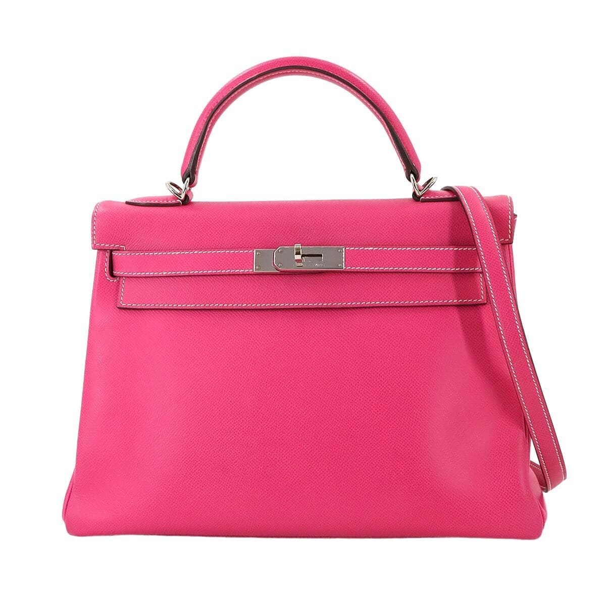 Sac Hermès Kelly 32 Candy Rose Tyrien d&rsquo;occasion – Authentique & Certifié