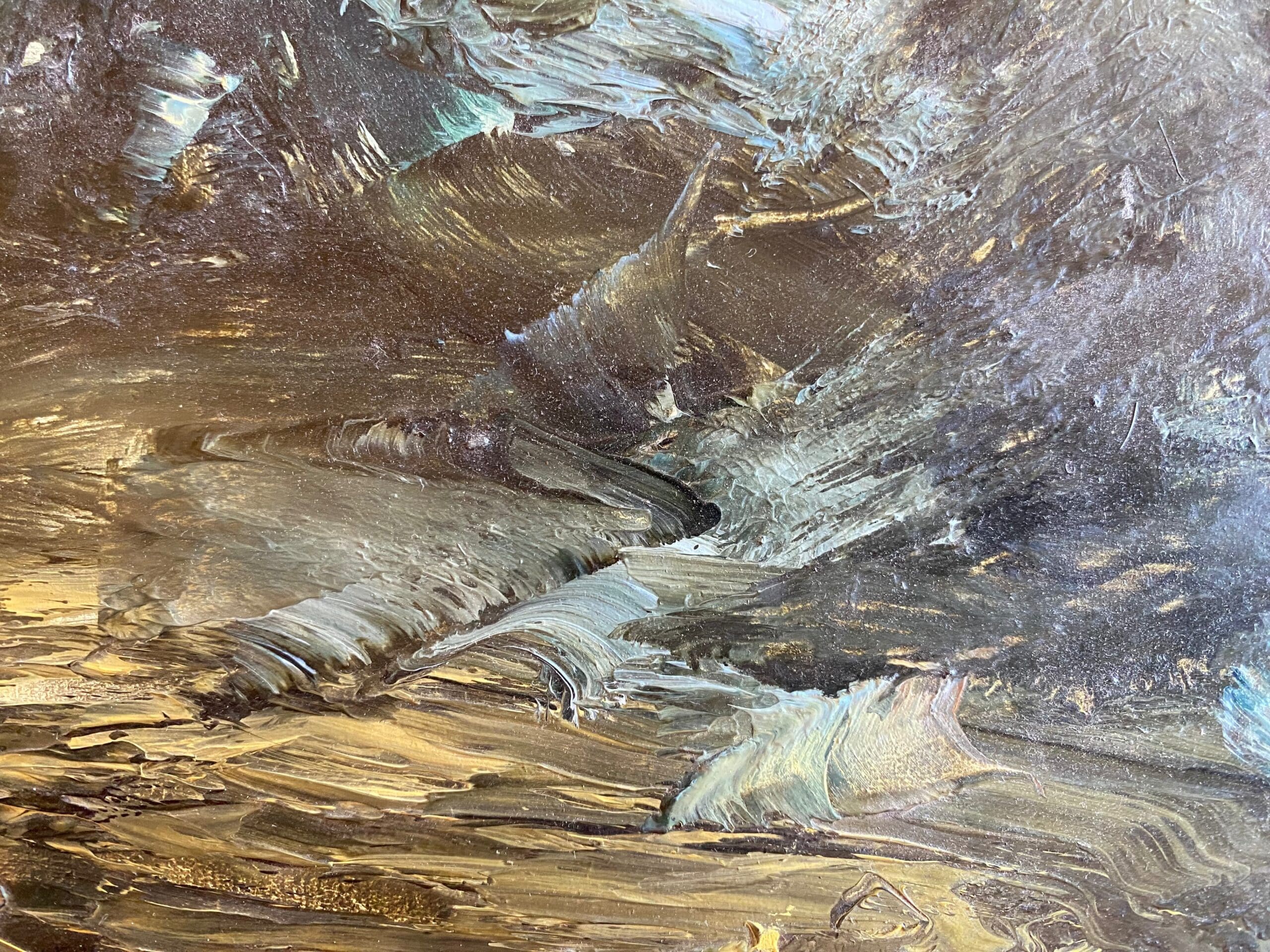 Ronan Barrot – Tableau abstrait sur panneau, signé et dédicacé, 2014