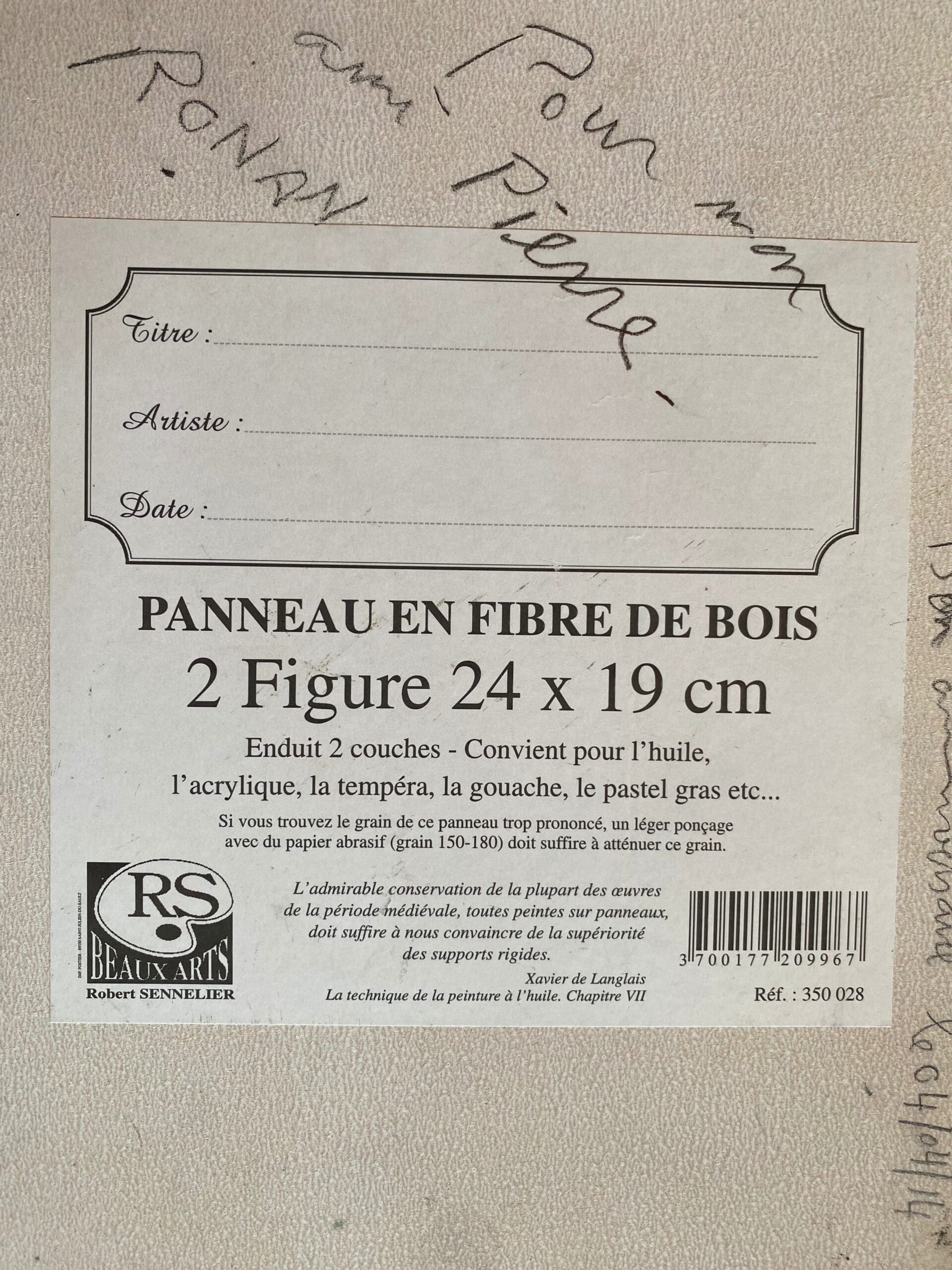 Ronan Barrot – Tableau abstrait sur panneau, signé et dédicacé, 2014