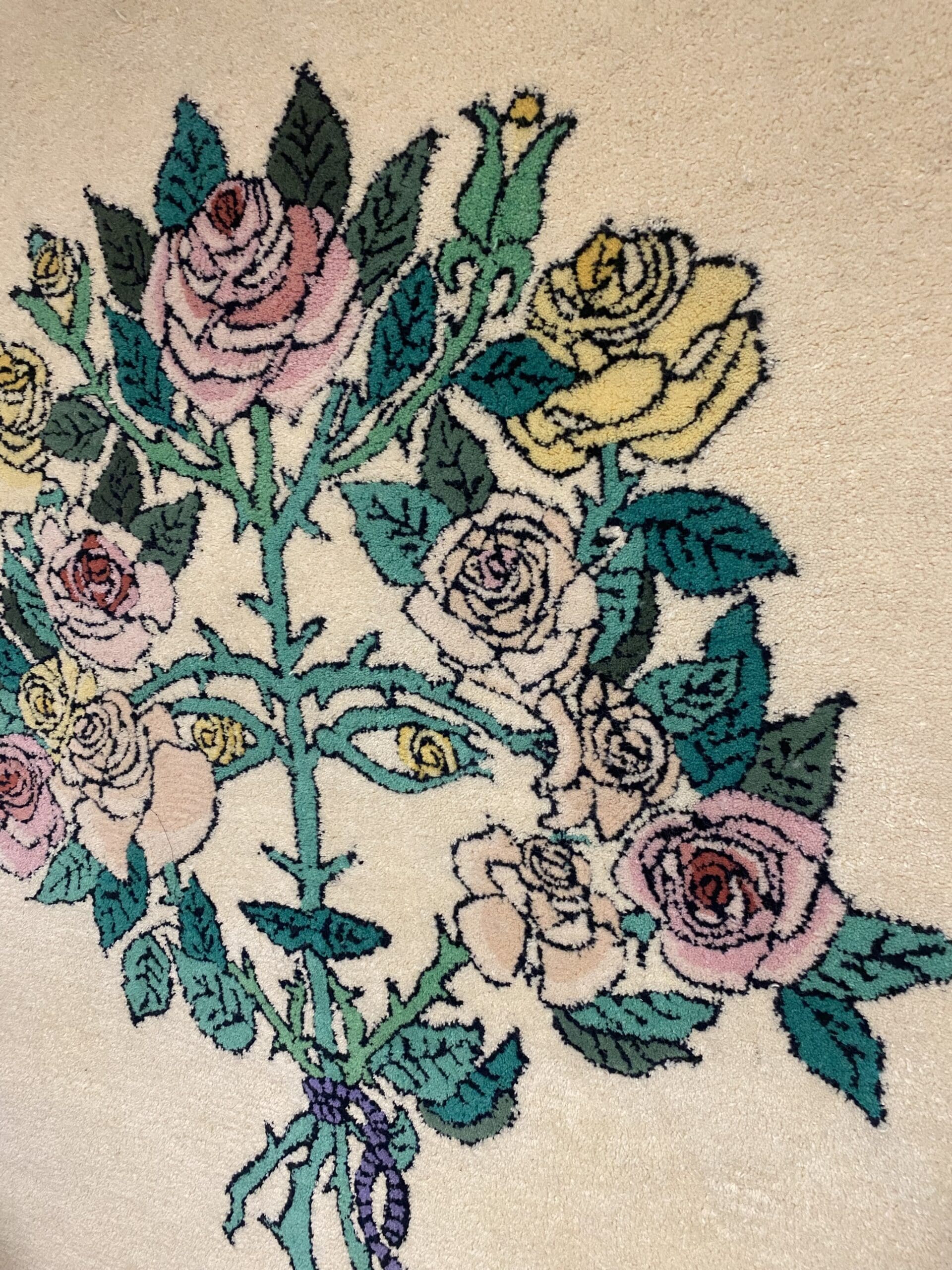 Tapisserie Jean Marais signée – Ateliers de Cogolin, 1965, 100 % laine vierge