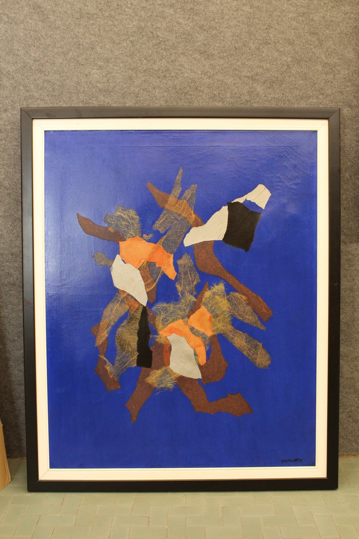 Giulio Turcato – L’Acropoli, vers 1970 – Huile et collage sur toile – Œuvre unique