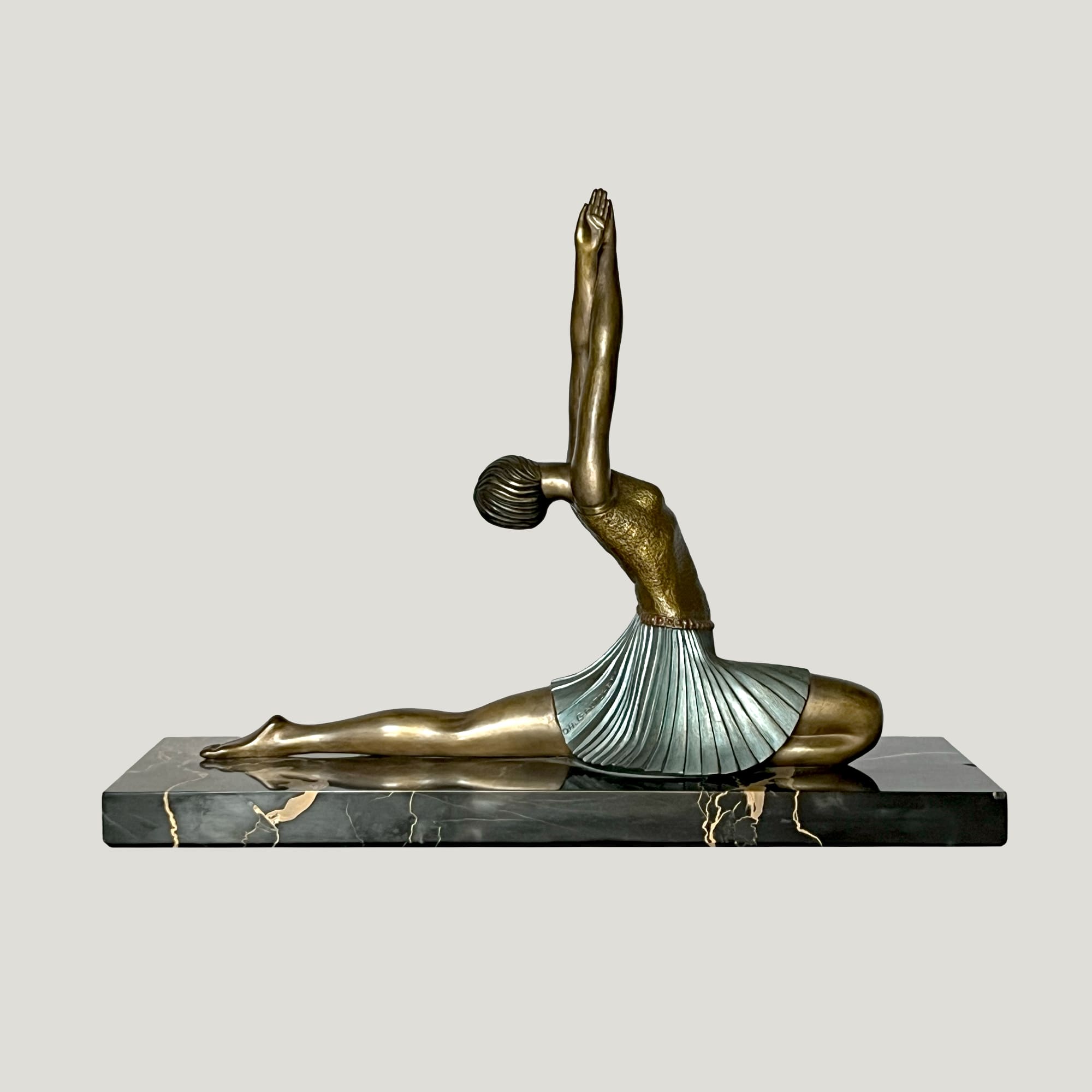 Ballerine Dansante, 1931 – Sculpture Art déco en bronze signée Ghanu Gantcheff