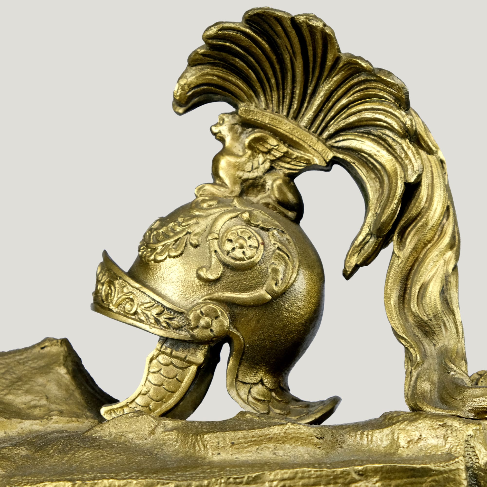 Pendule Empire en bronze doré et patiné – Spartacus d&rsquo;après Foyatier, France