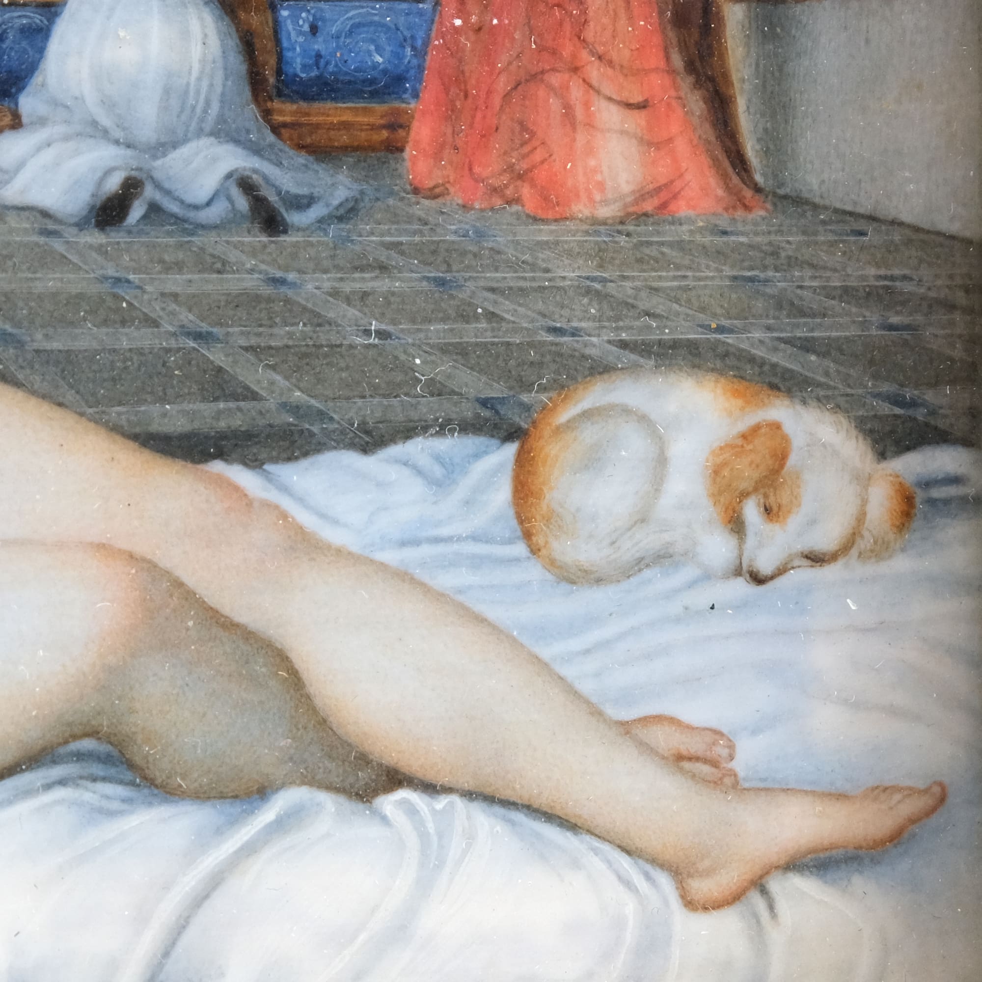 Vénus d’Urbino miniature, 1864 – Gouache signée d’après Titien