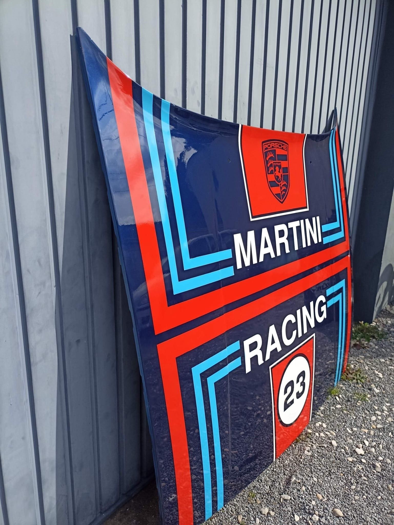 Capot Porsche peint – Œuvre unique « Martini Racing » par Vinc (2023)