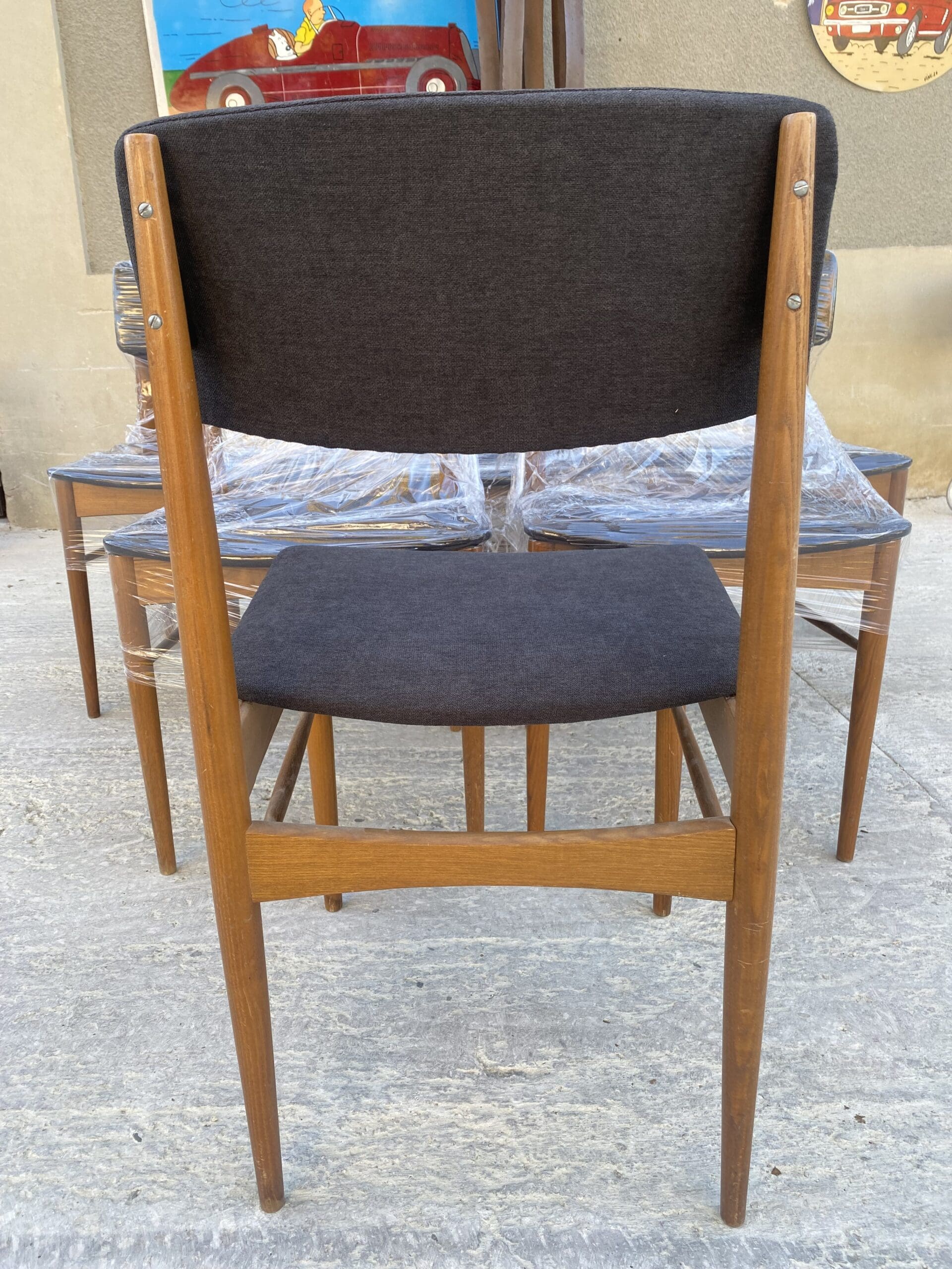 Ensemble de 6 chaises en acajou – Attribuées à Finn Juhl, design danois 1960