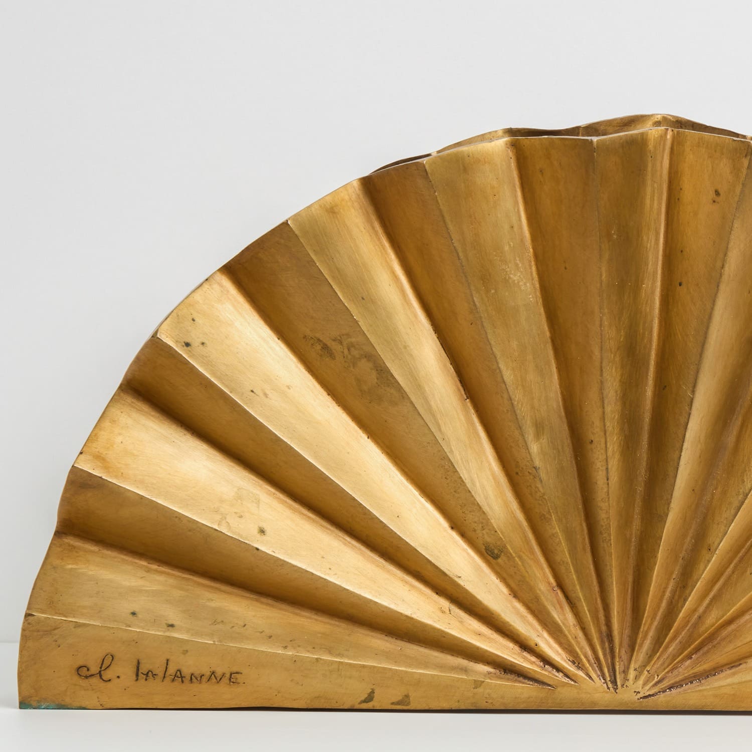 Vase Claude Lalanne Éventail en bronze doré, circa 1980