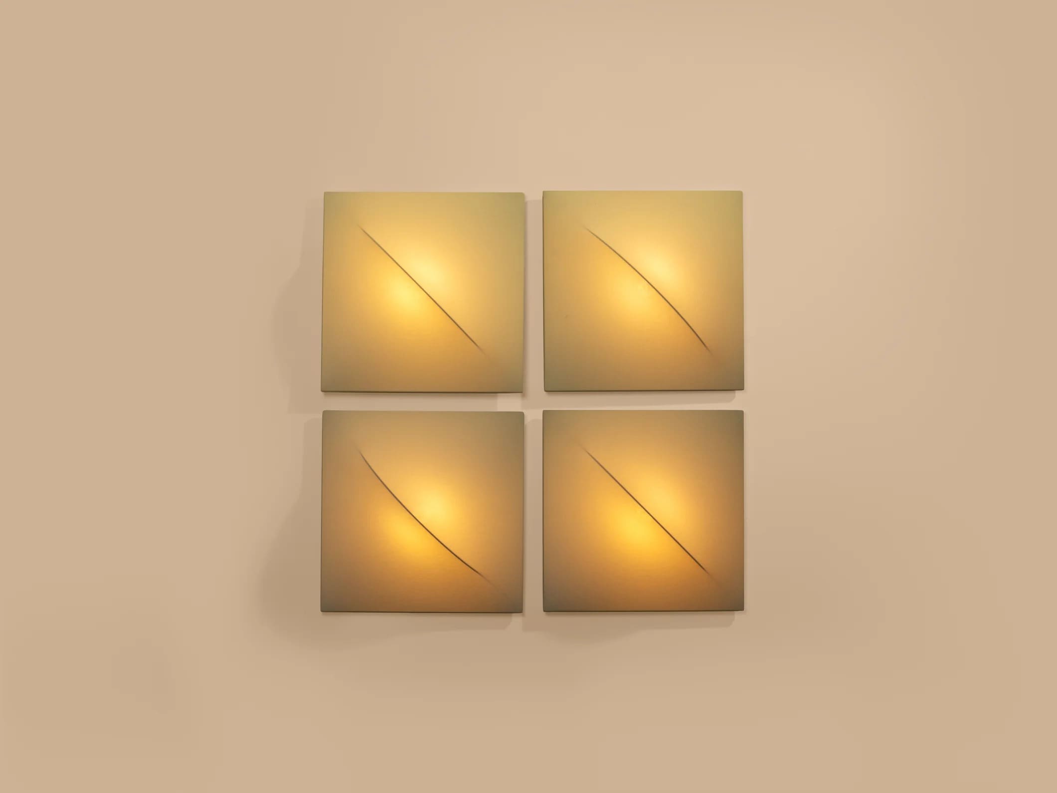 Set de six appliques Takahama Saori en tissu et métal – Sirrah, vers 1970