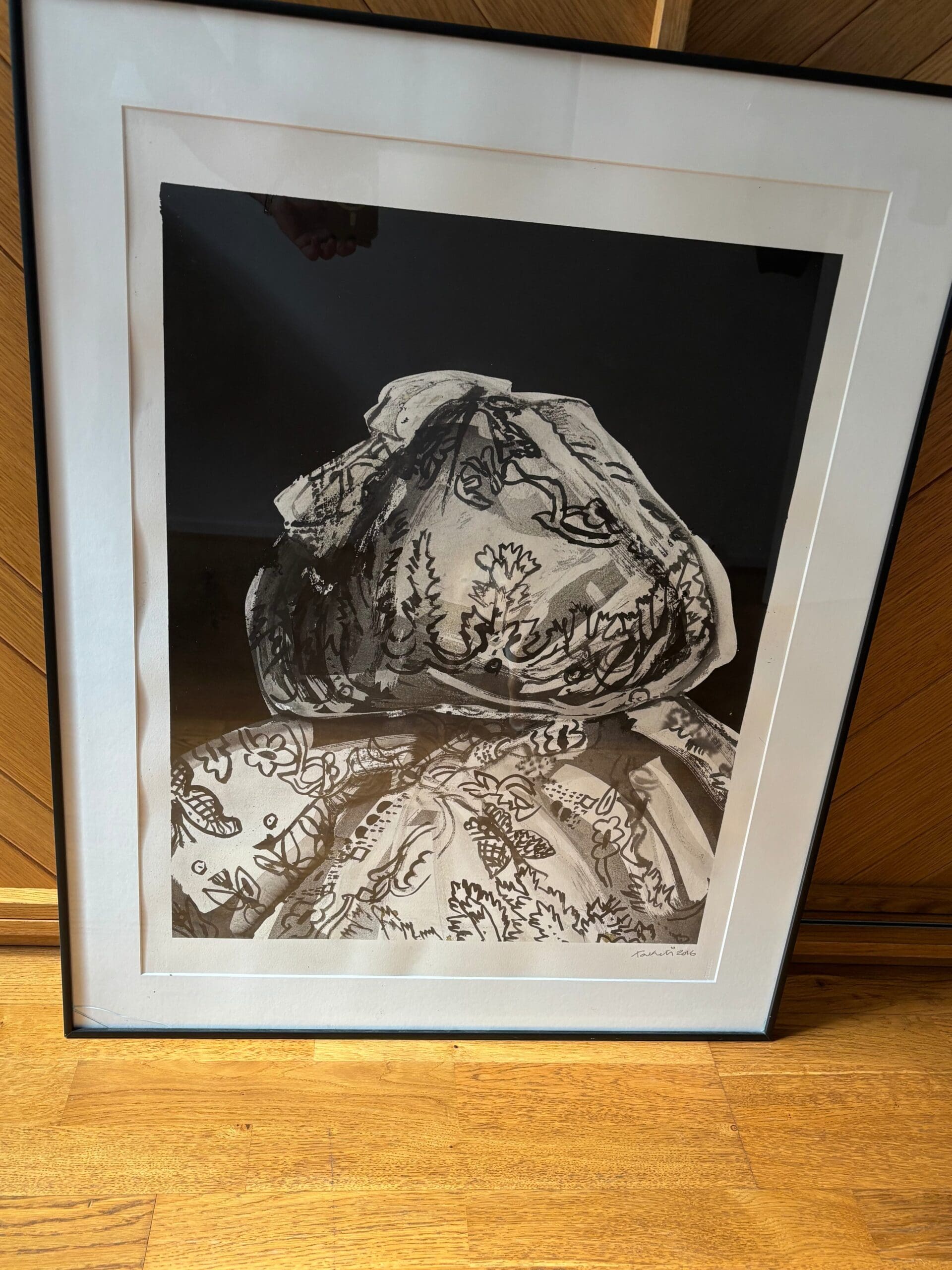 Khaled Takreti – Les Baluchons, encre de Chine sur papier, 2016