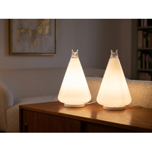 Noti Massari – Paire de lampes Buto en verre de Murano pour Leucos
