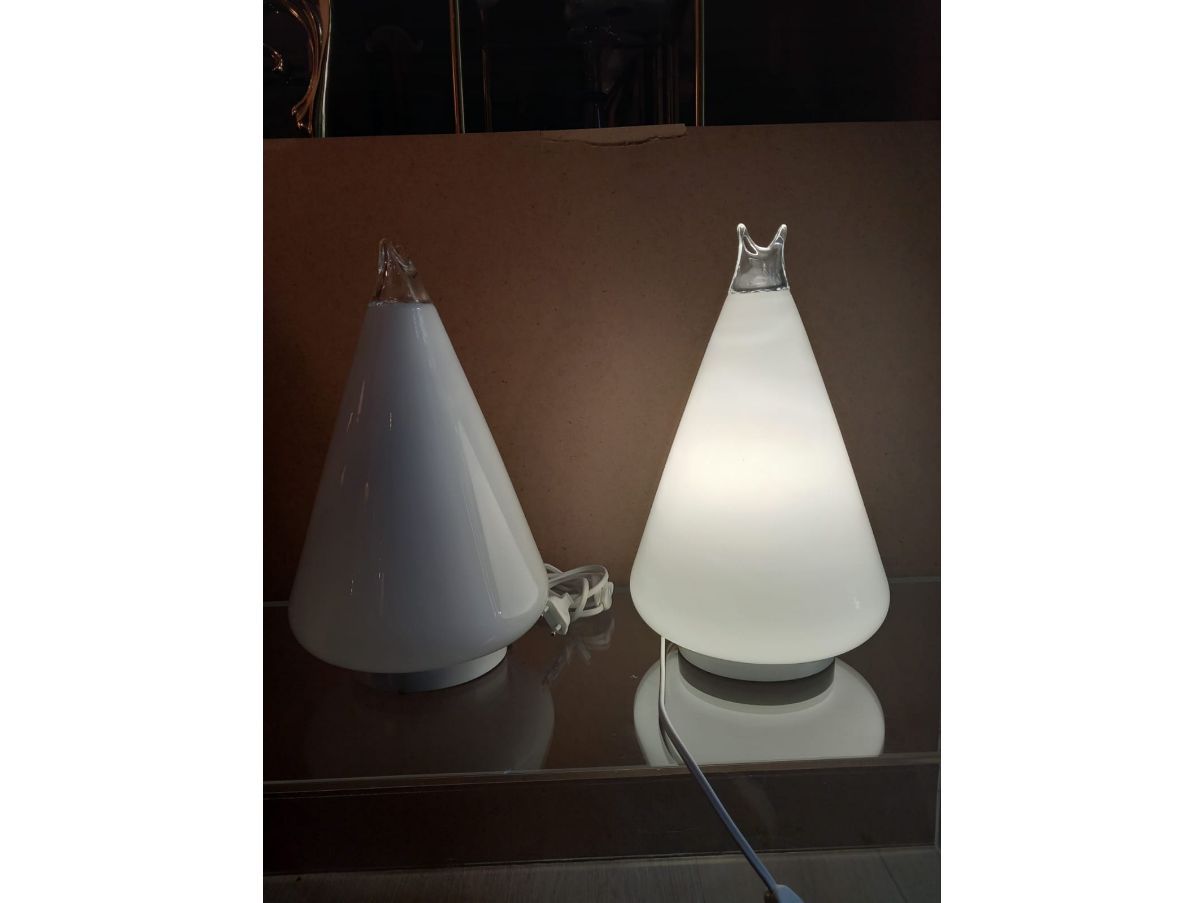 Noti Massari – Paire de lampes Buto en verre de Murano pour Leucos