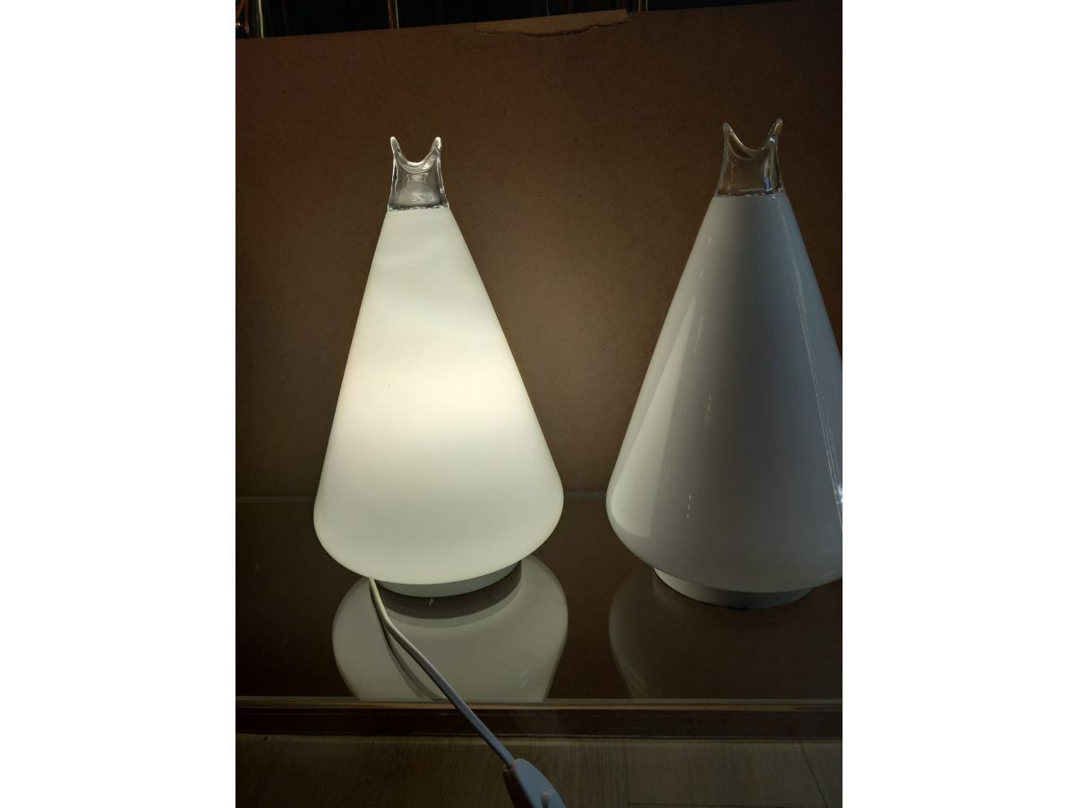 Noti Massari – Paire de lampes Buto en verre de Murano pour Leucos