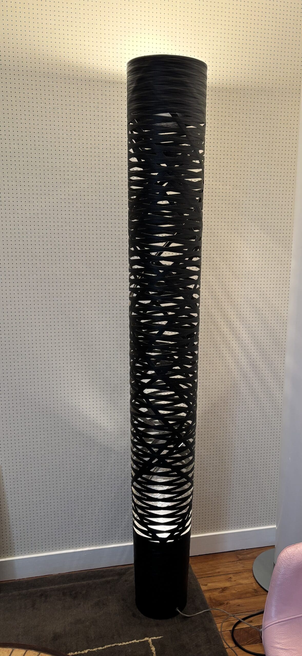 Marc Sadler, lampadaire Tress Foscarini en fibre de verre noir