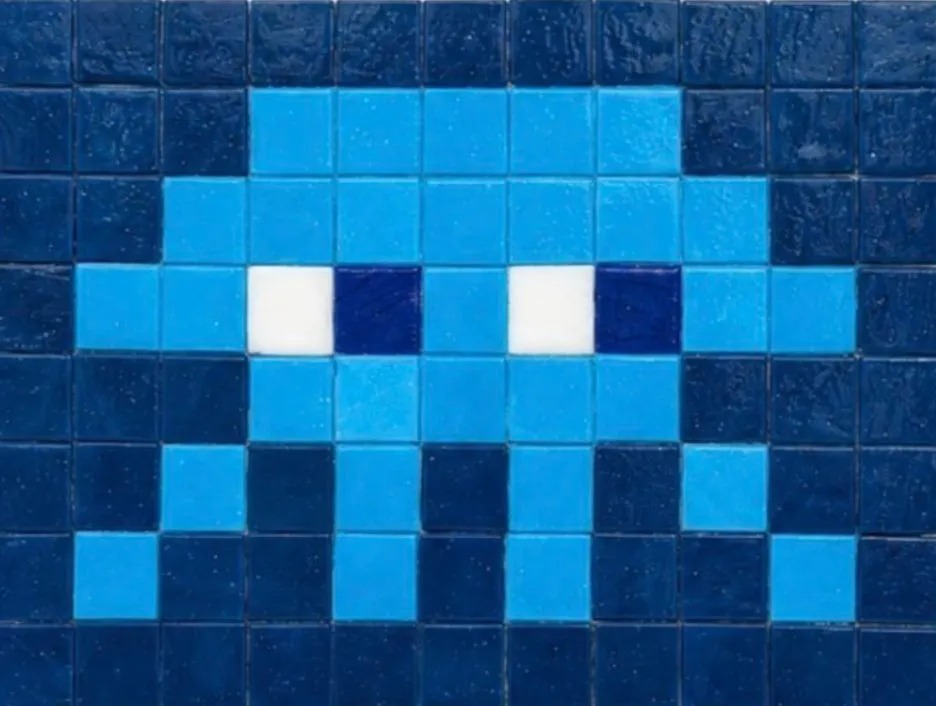Invader, Invasion Kit 11 Blue en mosaïque de verre