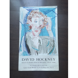 David Hockney, affiche originale Vogue Paris sur papier