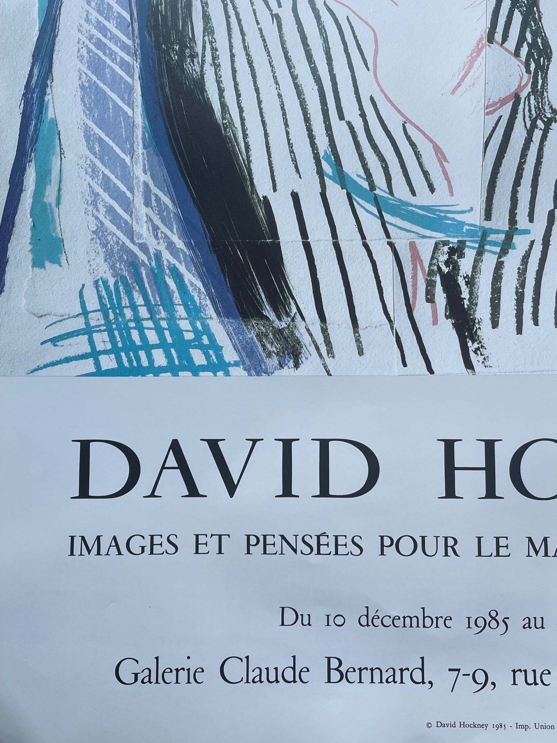 David Hockney, affiche originale Vogue Paris sur papier